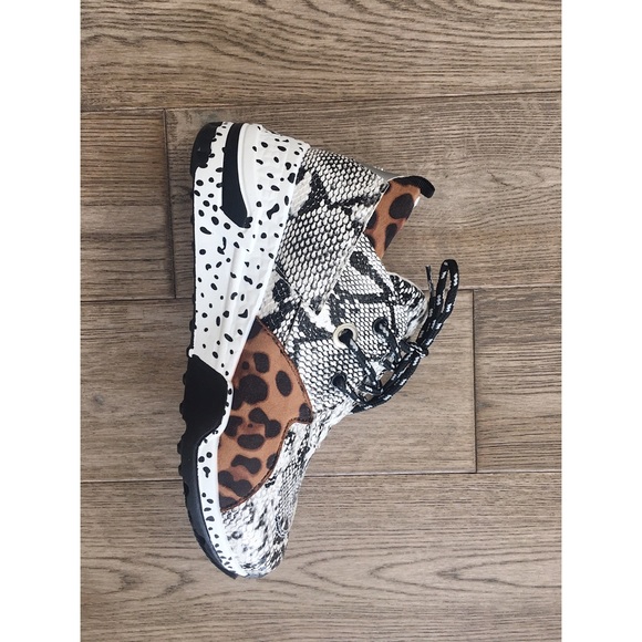 Mixed print leopard & snake sneakers - Picture 6 of 9